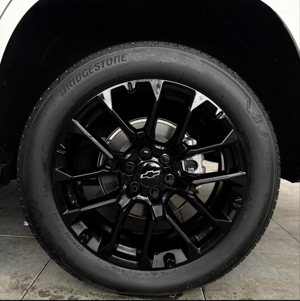 After wheel cleaning on Chevrolet Tahoe